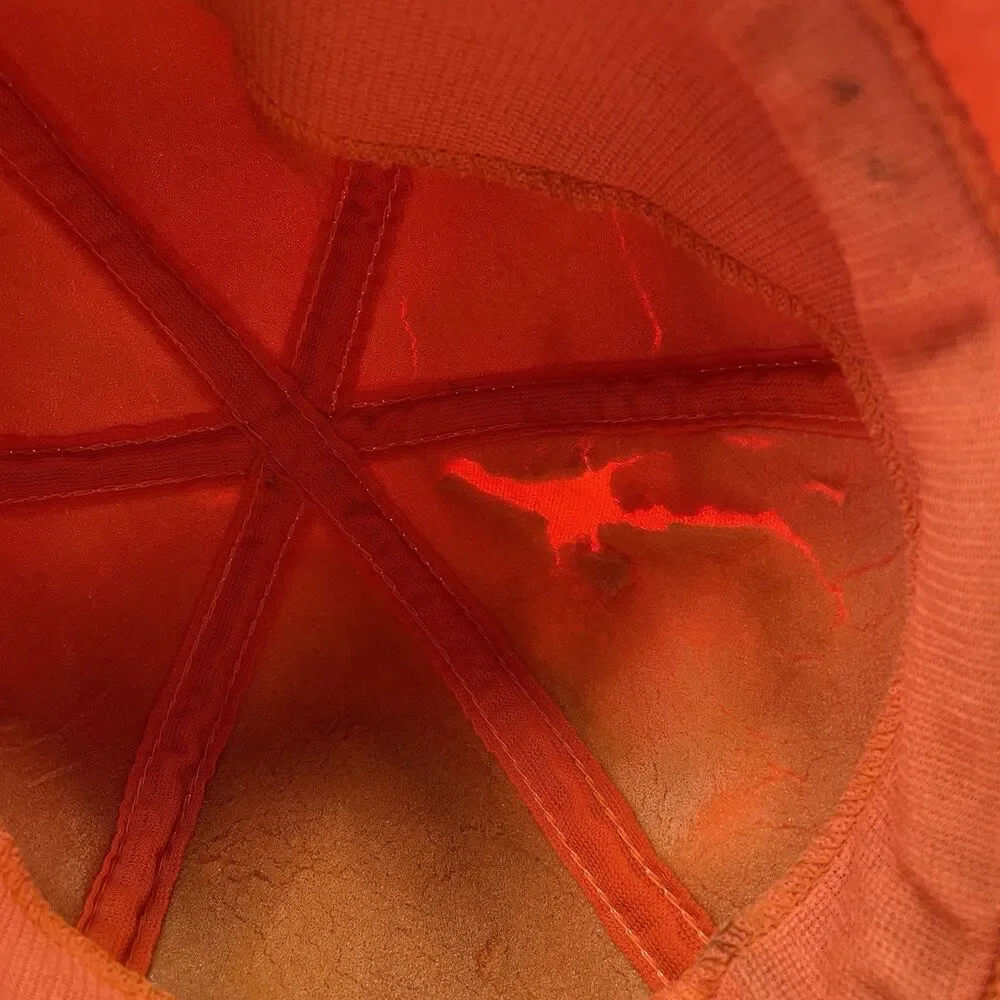 Vintage Original Jones Hat Cap Fitted Hunter's Orange 80s Men's Size Small